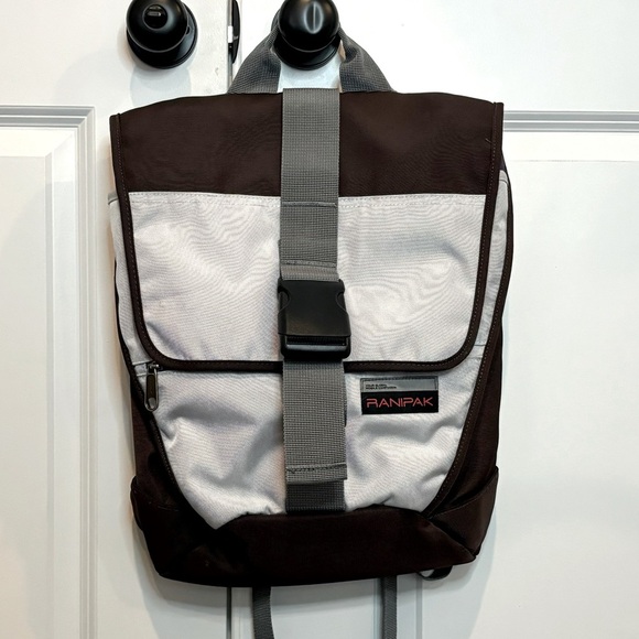 Ranipak Utility Laptop Backpack Flap Top Commute Travel Student Plum Gray - Picture 2 of 11